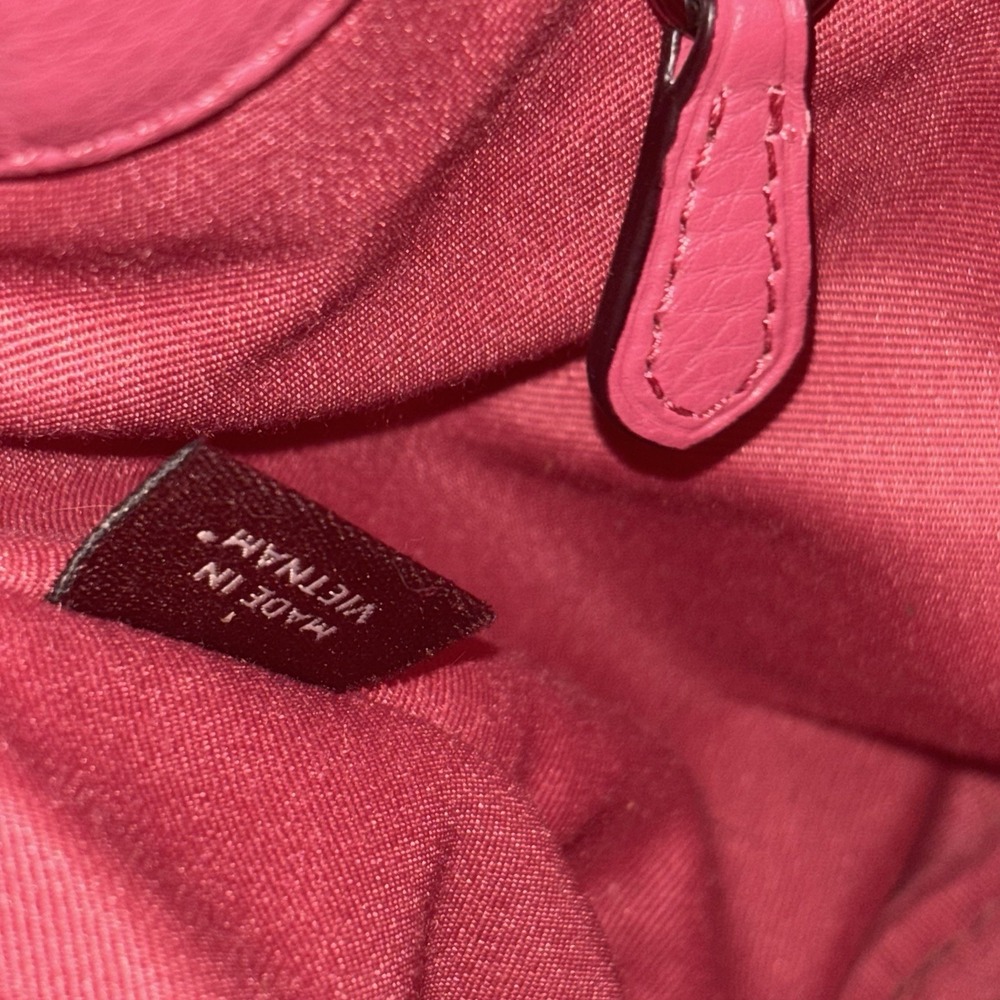 Coach Limited Edition Floral Pebbled Leather Kelsey Bucket Bag Pink F57544 - Picture 6 of 7